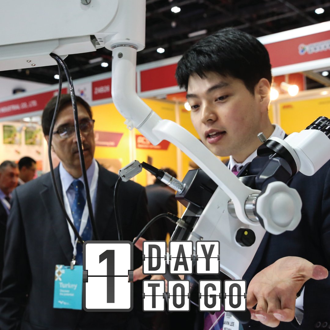 WHXDubai's tweet photo. Industry leaders are ready to showcase their latest solutions to you at #ArabHealth 2019. Discover the #futureofhealthcare at the #ExperienceZone. Hear, learn and discover at the #InnovationHub, #Innov8Talks and much more. #REGISTER now! One day to go. https://t.co/AlrV2EfUcy https://t.co/xSlVJ2NqnG