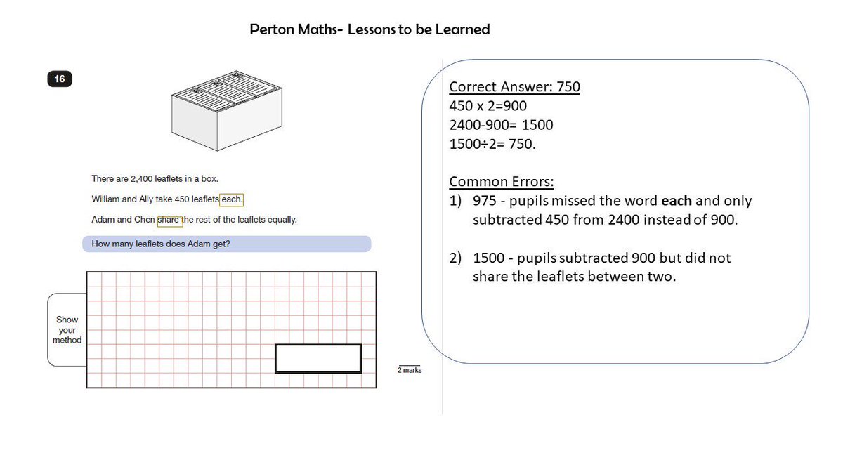 PertonMaths's tweet image. 👀Today’s question shows the importance of reading all the information given. #lessonstobelearned #PertonMaths
@PertonMSchool