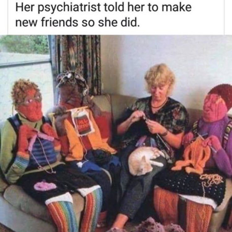 sprigwig's tweet image. #newfriends just #knit your own #SundayFunday