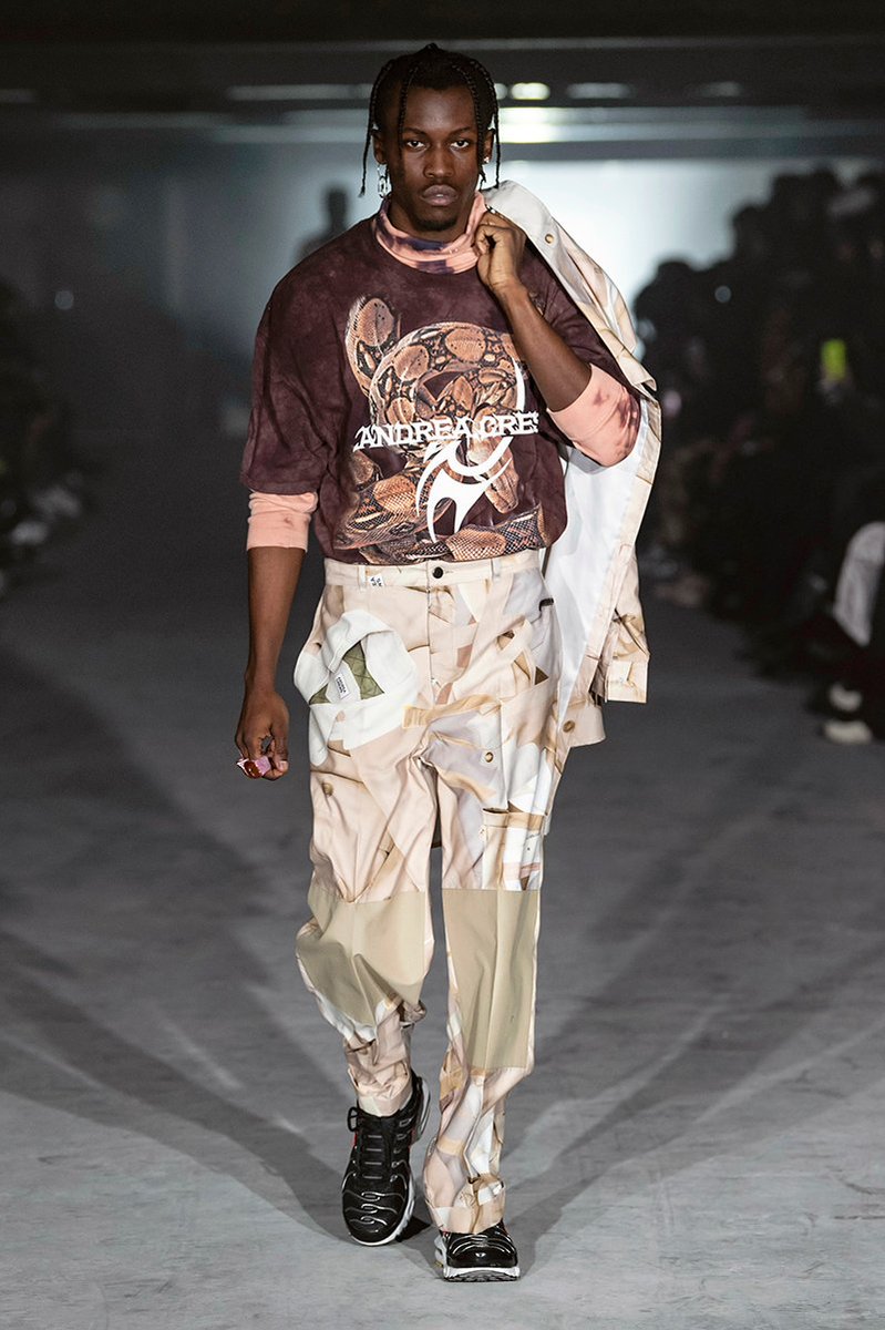 Fuckingyoung's tweet photo. Paris Fashion Week: Andrea Crews Fall/Winter 2019 #andreacrews #PFWM https://t.co/vsodYeLZC0 https://t.co/Pggaa4UQo3