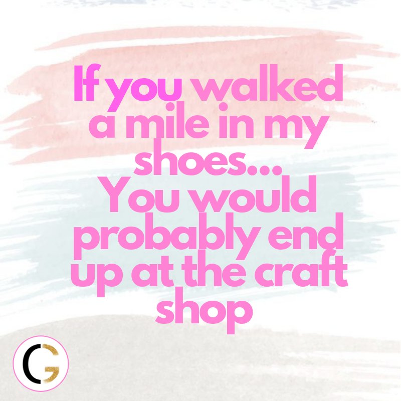 That sums it up pretty much 😂 If it's rainy and cold the perfect hideout is the craft shop 😏

Have a lovely Sunday Crafters! 💛

#createbeautiful #sundayfunday #craftquote #crafters