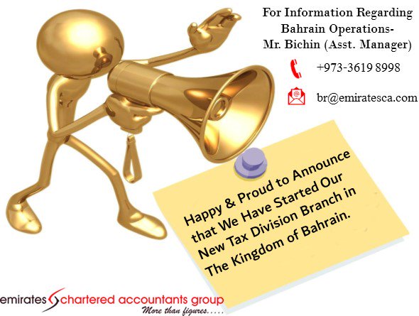 CLAEmirates's tweet photo. 🔈We are happy to announce that we have opened our New Tax Division Branch in The Kingdom of Bahrain🇧🇭.

#emiratesca #auditorsinuae #vatconsultantsinuae #uae #business #auditors #mybusiness #internalaudit #audit #accountants #tax #vatinbahrain https://t.co/XqfZT4f6sJ