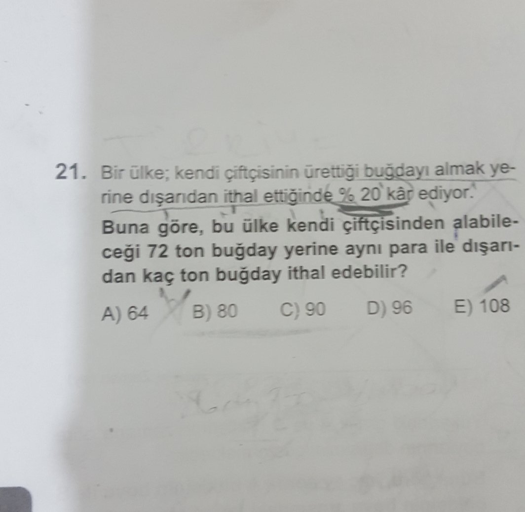 Tyt sorularının güzelliği! Daha ne kadar üretimi kötüleyip ithalatı öveceğiz merak ediyorum!