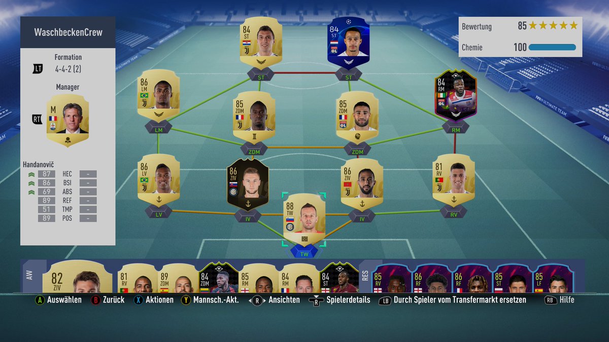 Waschbecken1's tweet photo. Budget : 100K; Untrade : Handanovic, Swaps, Benatia, Sterling und Silva #sheeshTeam #FIFA19 #XboxShare https://t.co/BAlq2ln8Im
