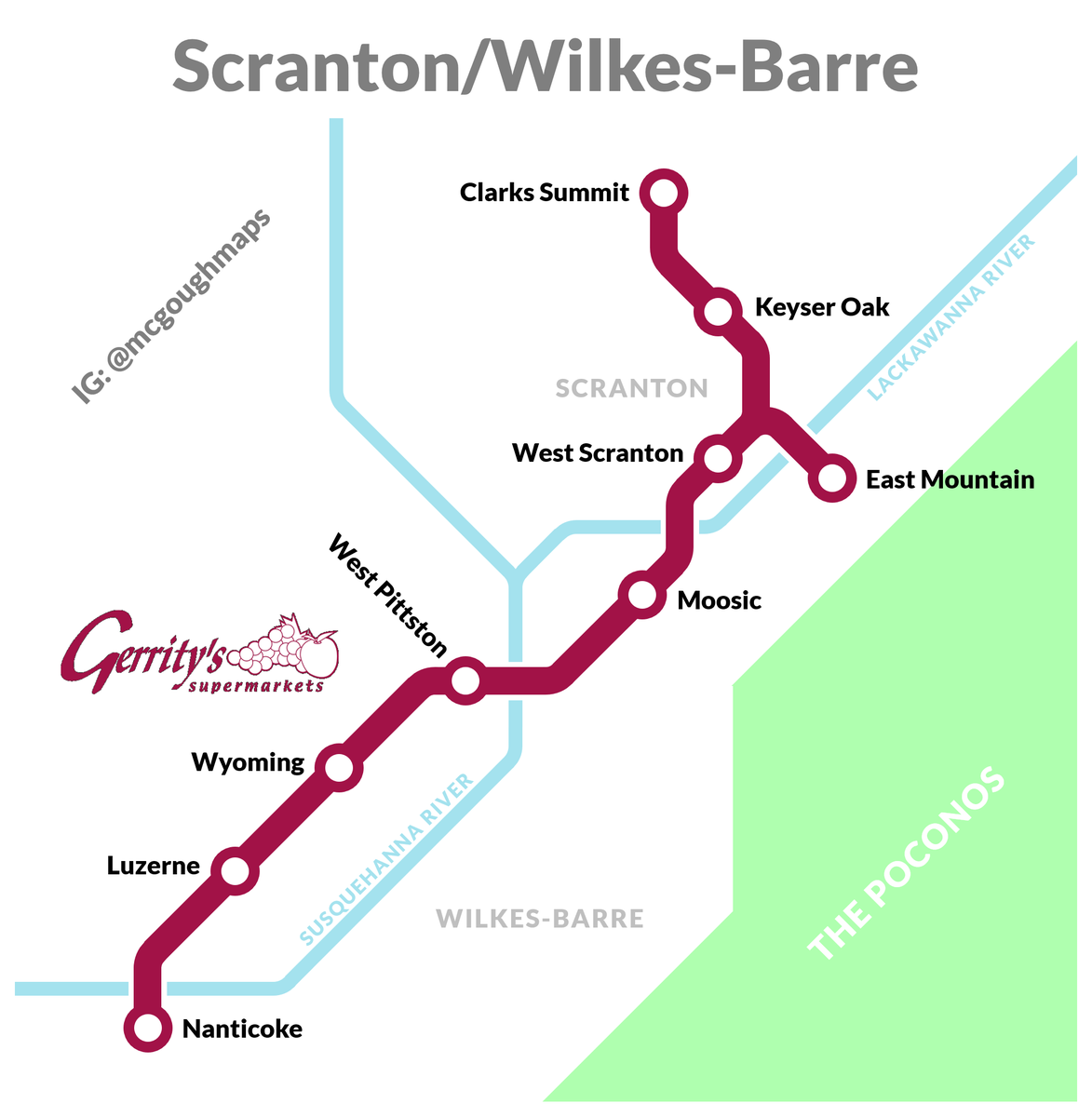 mcgoughmaps's tweet photo. If Gerrity's connected their Scranton/Wilkes-Barre locations with a rail system! #gerritys #scranton #wilkesbarre #pennsylvania https://t.co/KlXlzz6AlD