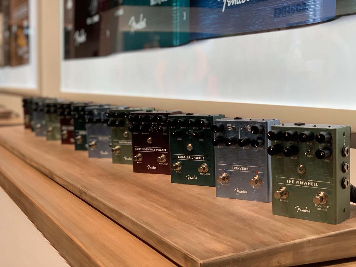 Fender's tweet photo. Day 4 of @NAMM! What 2019 Fender instrument are you most excited about? https://t.co/3B90rUnXPb