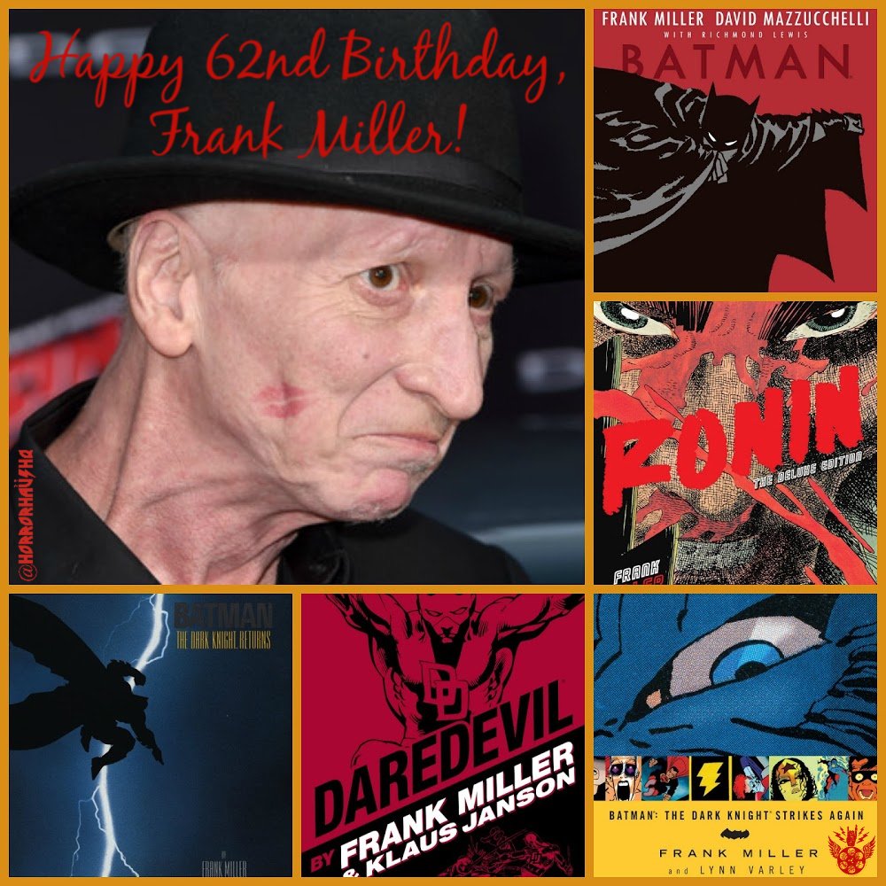 Happy 62nd Birthday to the legendary Frank Miller!    