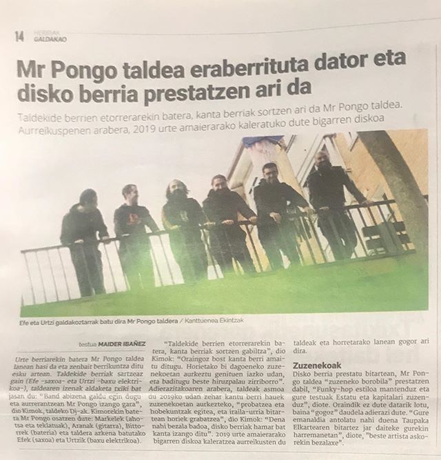 taupakaelkartea's tweet photo. @mrpongoband Geuria aldizkarian! Argazkia:  @kanttuenea #KulturaAskea https://t.co/gXbkWOH19Z https://t.co/XSKflD2zMv