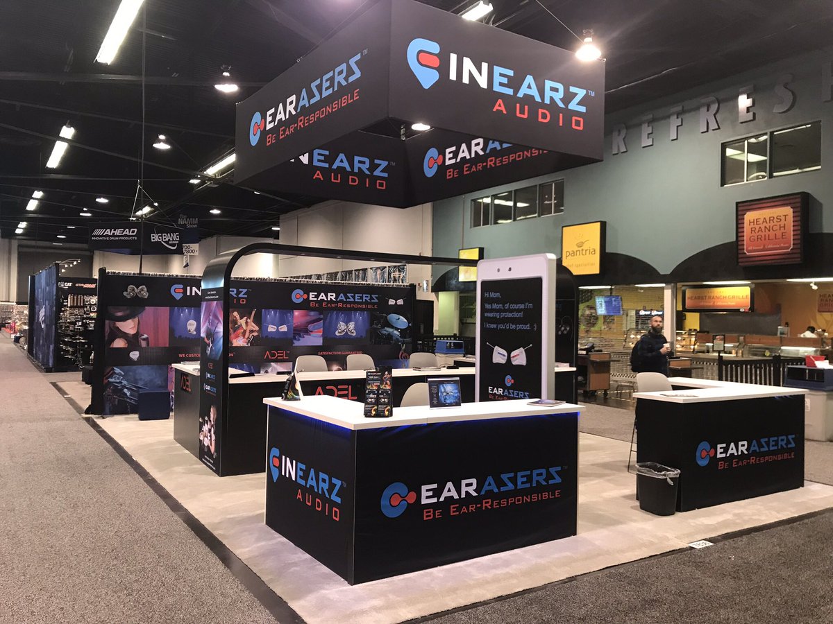 InEarZ's tweet image. It’s the last day of NAMM 2019 and your last chance to get some great show specials on Earasers Earplugs and InEarz Audio in-ear monitors! Stop by to check us out before it’s to late! #earasers #earasersearplugs #beearresponsible #inearz #inearzaudio #namm #namm2019