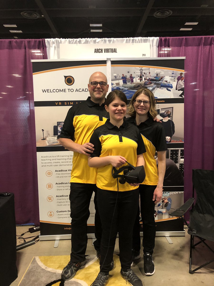 Bauman1967's tweet photo. My Colleague and collaborator Jon Brouchoud from @AcadicusX and @ARCHVirtual made it to #IMSH2019 - if you missed him at the #VRBootCamp he’s at booth #711 https://t.co/fimJ51d8v8