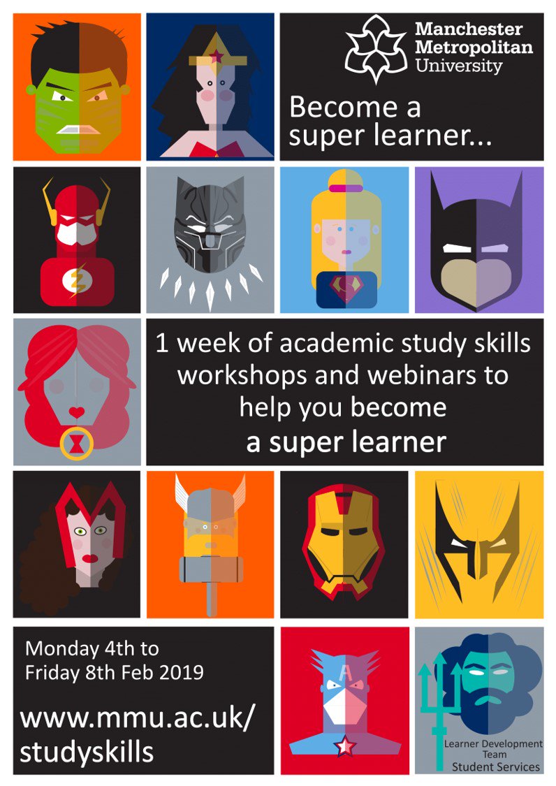 MMULibrary's tweet photo. The Library are contributing to workshops on literature reviews and MMU Harvard referencing in this week of workshops to "Become a Super Learner". Find out more details here: https://t.co/WwazGLZNeY https://t.co/lkrhcqzui3