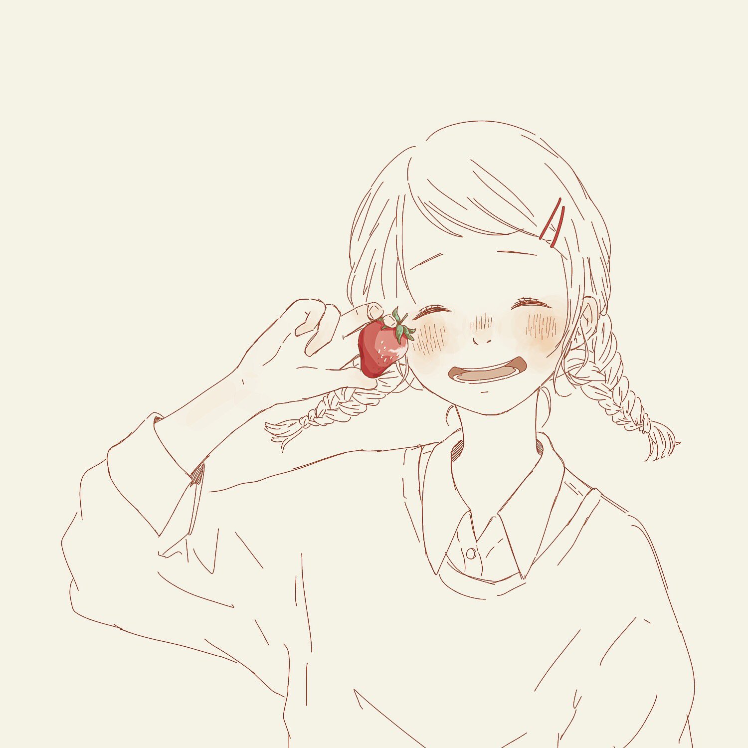 ね あ 女の子 イラスト アイビスペイント Ibispaint いちご 三つ編み いいと思ったらrt 笑顔の絵でその人の性格がわかるらしい T Co H1ovwjkvy8 Twitter