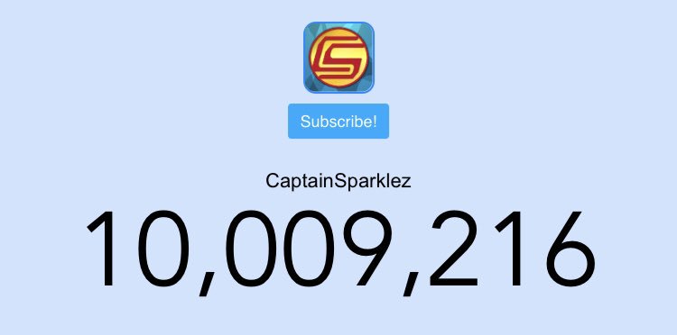 EliteGamer_JA's tweet photo. Congratulations on 10 Mil @CaptainSparklez https://t.co/D5hcDavWB1