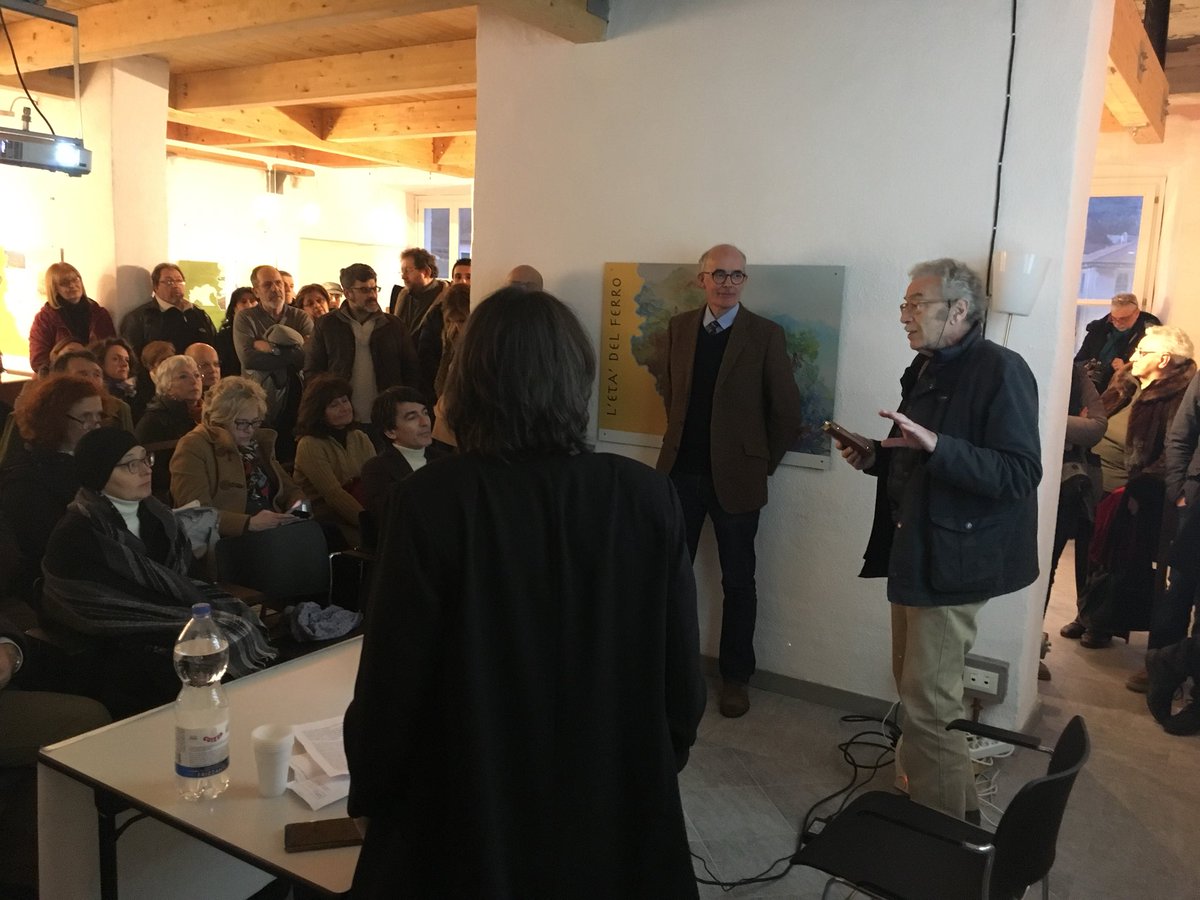 TopogArt's tweet photo. Opening of the ‘Paesaggi di Carta’ exhibition in the small mountain town of Isola del Cantone. 150 guests attended the lectures @parcoantola @busallainforma @LeverhulmeTrust @UoNGeography @robertocosta_ge https://t.co/JXCD6dCbse