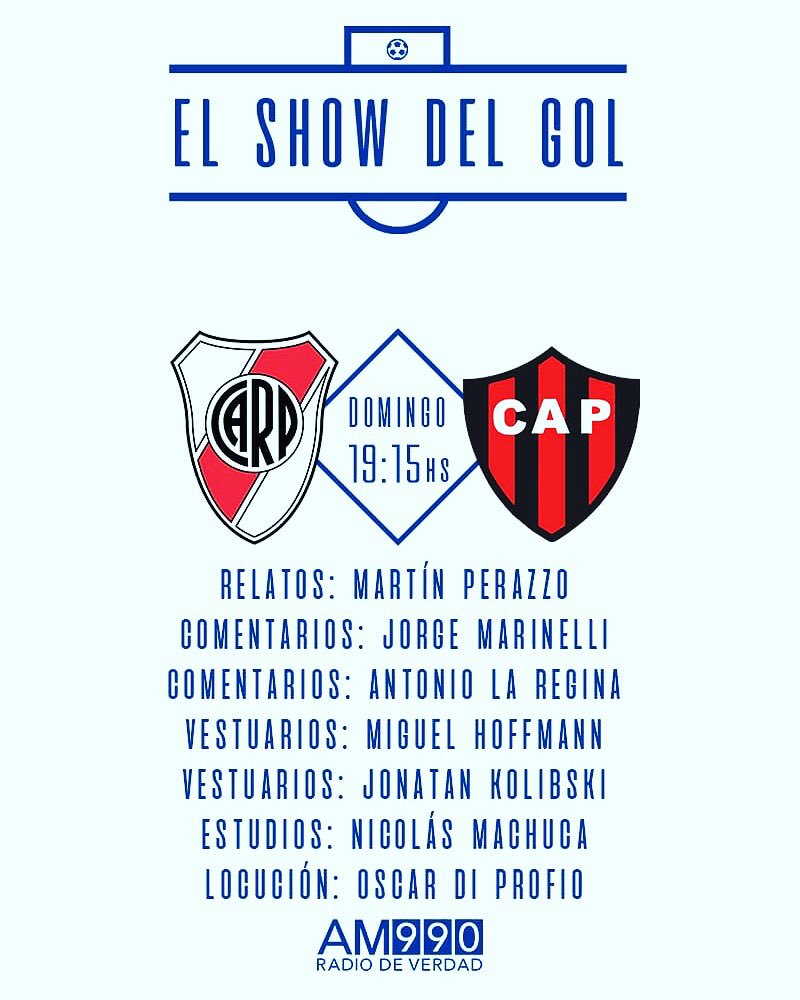 munecoperazzo's tweet photo. Tremendo domingo radial. Arrancamos a las 14 con @showdelgol990 Luego IND/TALL - RIV/PAT NEW/BOC En el Show radial de Argentina. Por @La990Radio #SonidoAFutbol #TransmitimosTodo #Futbol990 🥅🎤📻🎧⚽️ https://t.co/RdkX7MCr5g