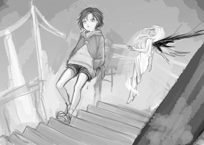 景気づけ(?)に半端に描いて飽きて放置してた絵を載せます 雑です。こんなんしか載せれるものがないよ!! 