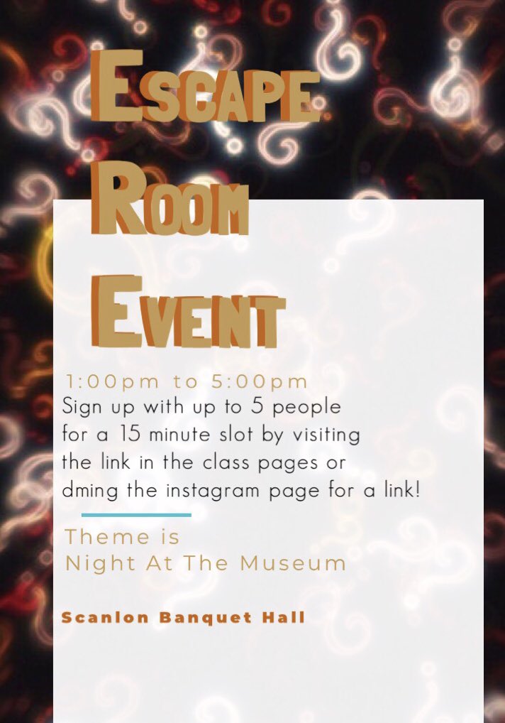 WSUCAB's tweet photo. ESCAPE ROOMS TODAY ↓↓↓ https://t.co/dzS7HGTcgV
