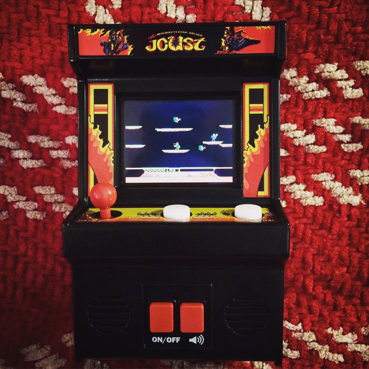 Linksliltri4ce's tweet photo. #JOUST!!!!!
This game is my jam, you guys. I found this #miniarcade on super clearance and just HAD to have it. It’s so cute!!! (If only it were two player.) 🤣
#joustarcade #joustvideogame #midwayarcadeclassics #midwayarcade #arcadeclassics #tinyarcade #retrogaming https://t.co/XooK5eAvnl