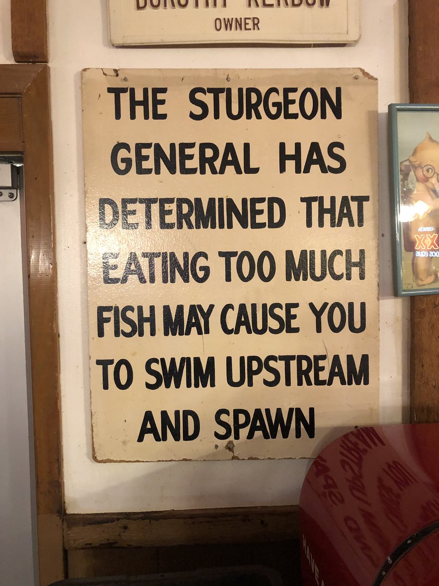 tgraham33's tweet photo. Figured @Surgeon_General and @HHS_ASH would appreciate this sign seen today at @catfishparlour in #atx. #sturgeongeneral https://t.co/R73LZINKS3