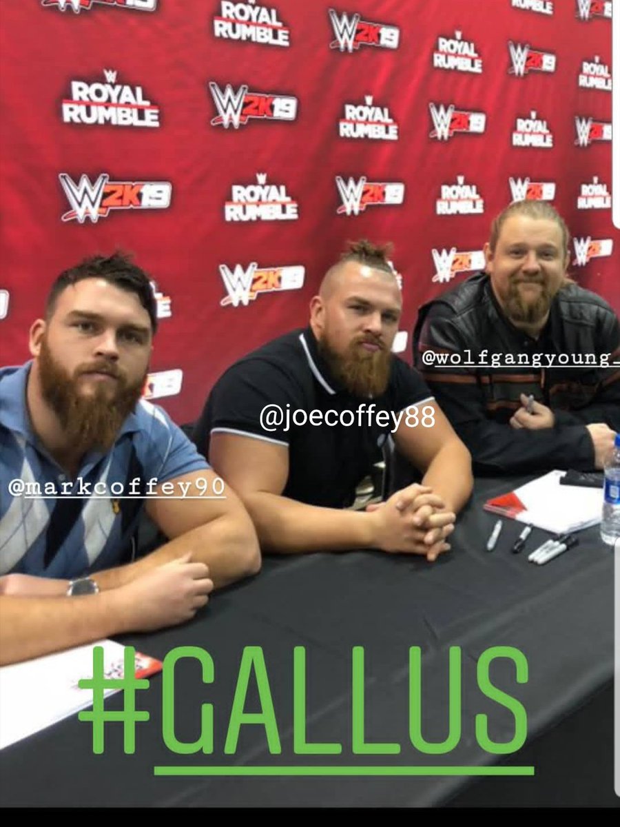 WolfgangYoung's tweet photo. #Gallus representing #NXTUK here at #RoyalRumbleAxxess for photos from 10am 'til 12pm
Come say #HOWLdy https://t.co/Tv0DlZ4qSw