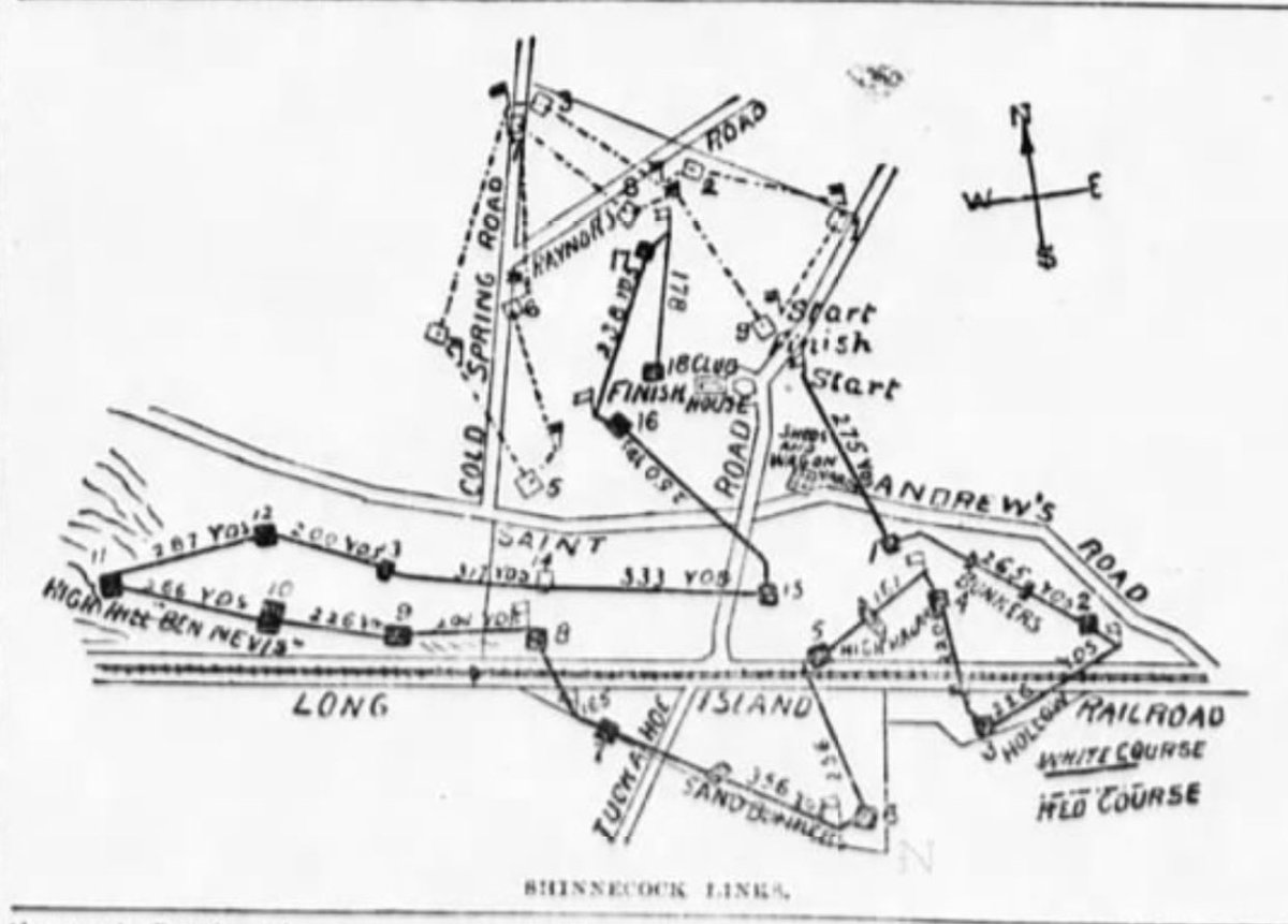 SHistorians's tweet image. This project took more time than I expected and I hope to get permission to walk the site of the lost holes. The original map coupled with hole descriptions served as a guide but the Western part of the map was horribly out of scale. Fortunately many landmarks remain to assist.