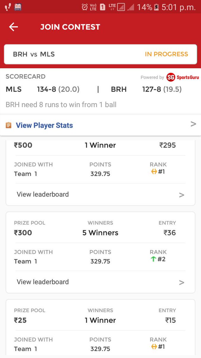 ❤❤❤
Again Cleansweep All Leagues In Both #Halaplay &amp; #Dream11
Hope You All Won Thank You Guys For Unbelievable Support 
Aag Lgaa De💥💥💥
🙏🙏

💥 Join Telegram For Daily Teams👇👇

t.me/joinchat/AAAAA…

Or Search @Dream11Hindi Telegram
#Halaplay #INDvNZ #INDvsNZ #MsDhoni