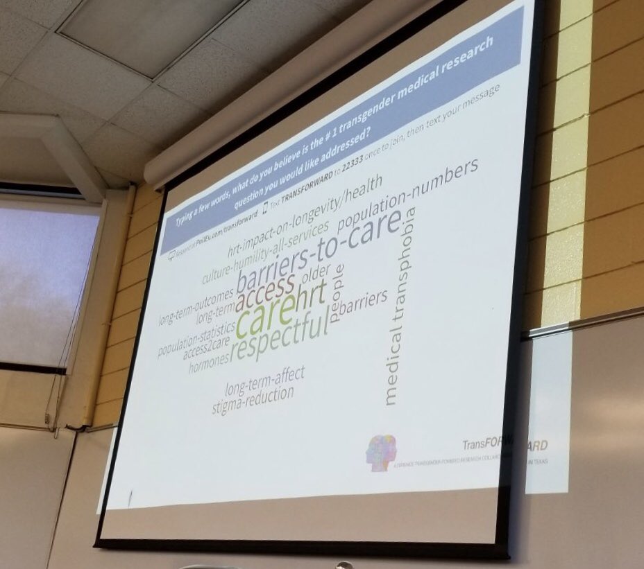 EqualityTexas's tweet photo. It’s a full house at @UH_SocialWork, talking about #transhealth & #transresearch with @txTransForward @PCORI and others.
#transForward #TransVisible #transgender #trans #nonbinary #intersex #PCORI #txregion4PCORIsummit https://t.co/ovVqA2XpNg