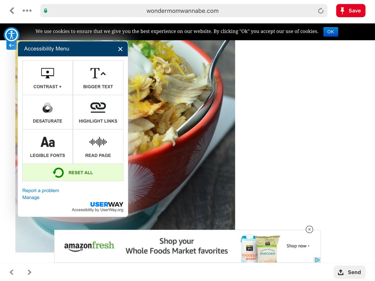 appyteacher's tweet image. Even when planning our weekly dinner menu, I find people who design with access in mind!  Look at the #AccessibilityMenu in this site!  ⁦@WondermomWannab⁩ #ItsImportant #AssistiveTech #OpeningDoorsToAccess #Teach4Me #Accessibility