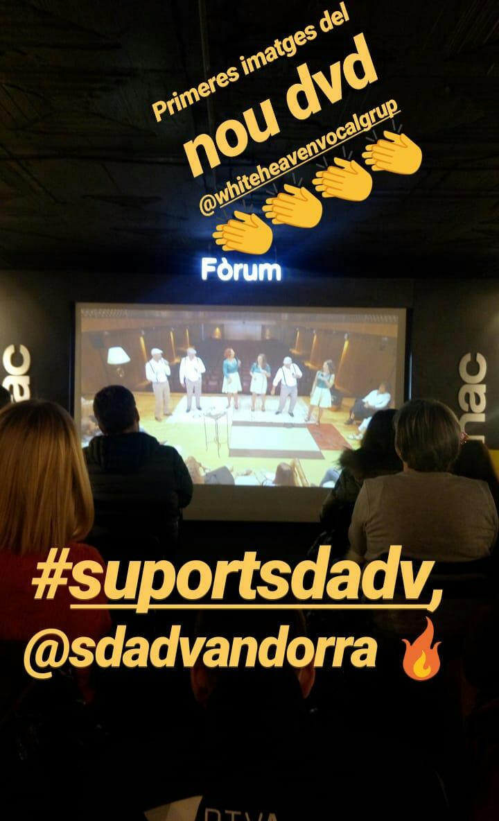 Estem amb @whiteheavenvocalgrup que ens presenta el seu nou dvd a la Fnac d'Andorra, #suportsdadv, @sdadvandorra, #cultura,#andorra
