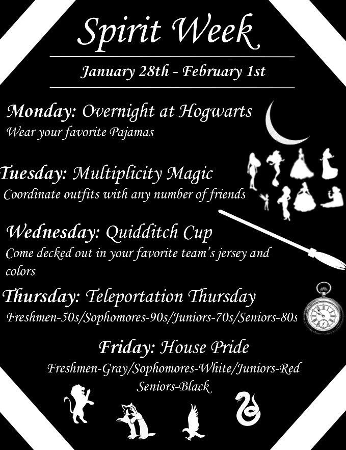 SPIRIT WEEK FOR THE CRYSTAL BALL STARTS TOMORROW!!! Everyone wear your favorite pajamas to start off the week!!! 🔮🔮🔮
