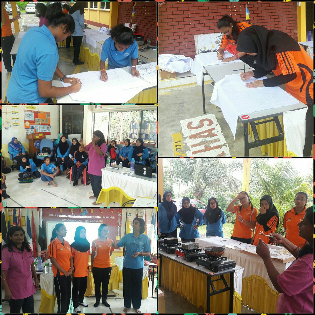 SMKSubangUtama's tweet photo. Program Jalinan Seni Kreaktif Panitia Pendidikan Seni SMK Subang Utama bersama Persatuan Pandu Puteri Malaysia Cawangan Selangor peringkat Negeri
PAVITHRA A/P UTHAYA KUMARAN (2P) PUTERI AINUR QUSYAIRA BINTI MEGAT ROZMAN (5L)
FARAH AZMALIZA BINTI AHMAD AZMAN(5A) https://t.co/Jrzaba2eoY
