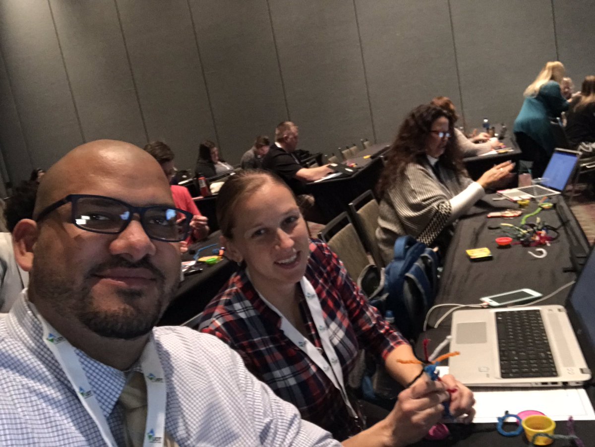 Look who I ran into! Day 1 of #FETC @amico_412 and I are soaking up how to blend STEAM with Literacy with @DrJacieMaslyk this morning! #STEAMmakers

I took Kari to @fetc last year for her first time. So glad to see she’s still learning and bringing great things back to Eastside!