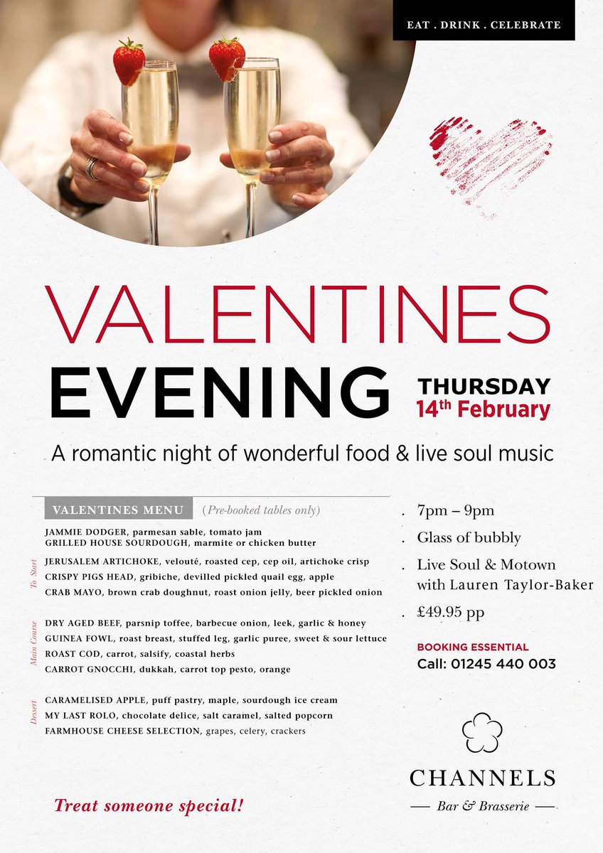 ChannelsCE's tweet image. #Valentines #Chelmsford #FineDining #restaurant #2019 #LiveMusic#laurentaylorbaker