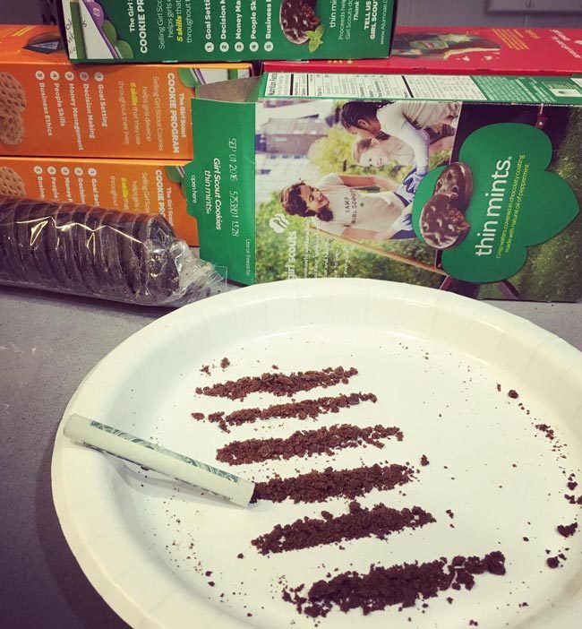 It's that time of the year again.
Homeless people in Santa hats have been replaced by elementary school girls in green sashes outside every other store in the city.