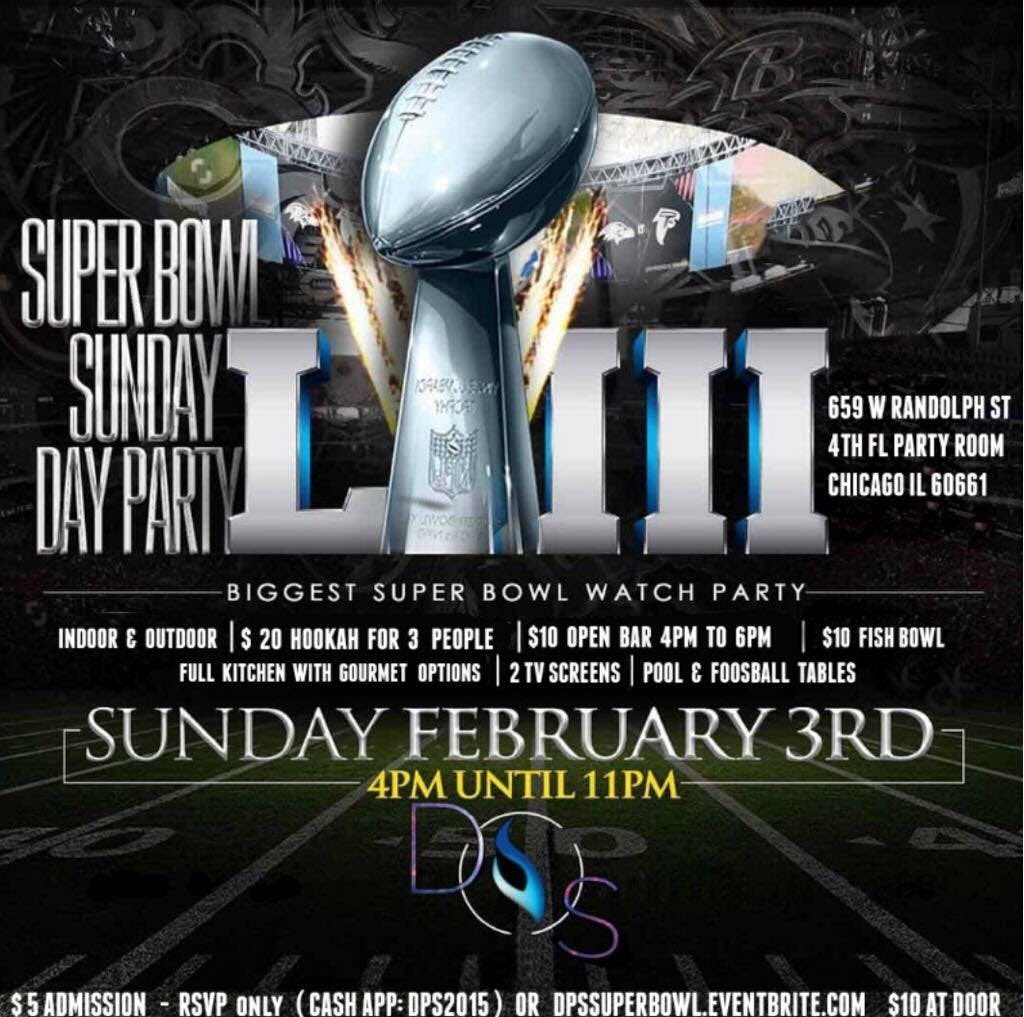 #SuperBowl season is upon us! Join us February 3rd for our 4th annual Super Bowl Viewing Party!

$5 pre-pay
$10 at the door

Cash App: $DPS2015
Online: dpssuperbowl.eventbrite.com