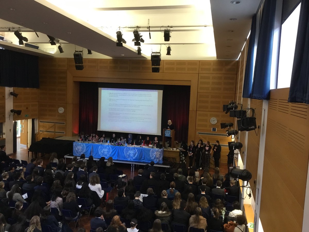 SHSHistoryPol's tweet photo. Great weekend in Manchester with our @ShrewsburyHigh Yr 12 girls at the Model United Nations as they problem solved world issues. Well done to Sophie Callear who received a “Special Mention” for representing the Philippines on the Human Rights committee. Many thanks to #munhigh19 https://t.co/yekpUqLlYo
