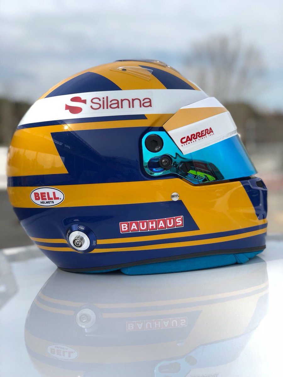 2. Use meaningful symbolism.In vexillology, this means using colours that reflect a country's culture and history. In helmet design, this can be as simple as using your country's colours. I'm looking at you,  @Ericsson_Marcus and Olivier Panis.