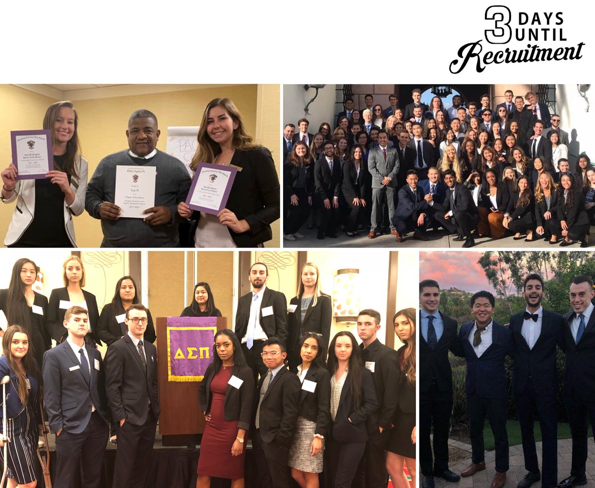 dsp_iotapi's tweet image. 3 DAYS UNTIL OUR FIRST RECRUITMENT EVENT! Professionalism is an integral part of the Delta Sigma Pi experience, and our brothers succeed at embodying the principles of young business professionals. #DSPR1N9 #ΔΣΠ