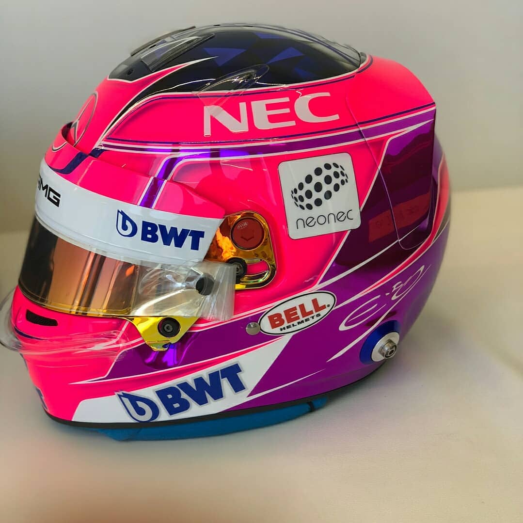 Beyond Red Bull though, I also want to bring attention to Esteban Ocon, whose usually distinctive red-and-black was converted into this pink-on-pink exercise in corporate branding.