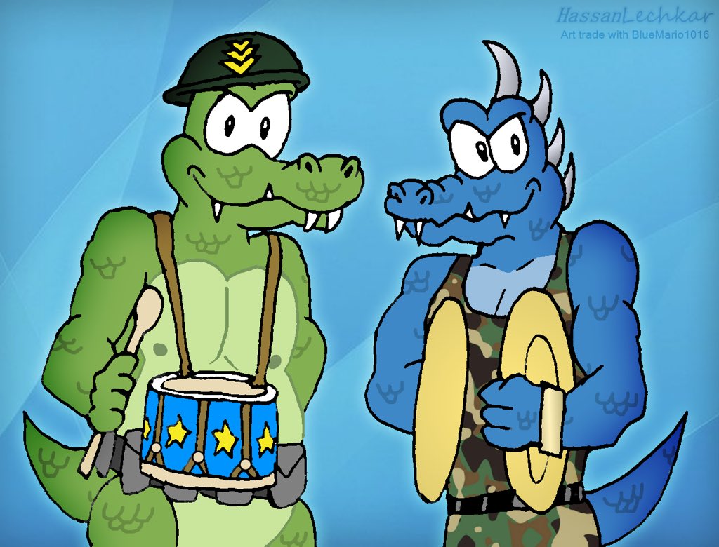 mr_lechkar's tweet image. Art trade for a good friend of mine at DeviantArt. :3
#generalklump #krusha #kremling #donkeykongcountry #nintendo