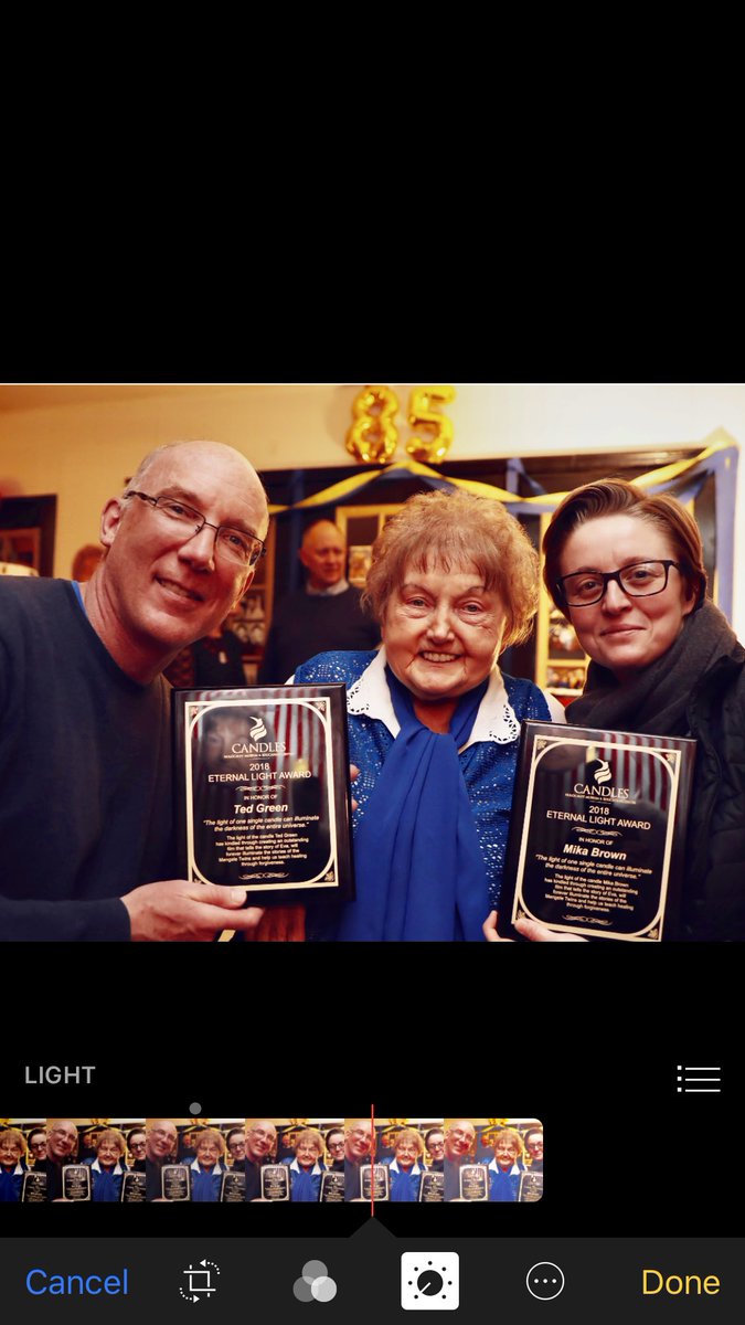 Last night I gave out  3 CANDLES Eternal Light Awards to the 3 co-producers of “Eva A-7063” 1. Lloyd Wright dirct. of WFYI, 2. Ted Green-film coproducer &amp; 3. Mika Brown-film coproducer. It reads “THE LIGHT OF ONE SINGLE CANDLE CAN  ILLUMINATE THE DARKNESS OF THE ENTIRE UNIVERSE”!
