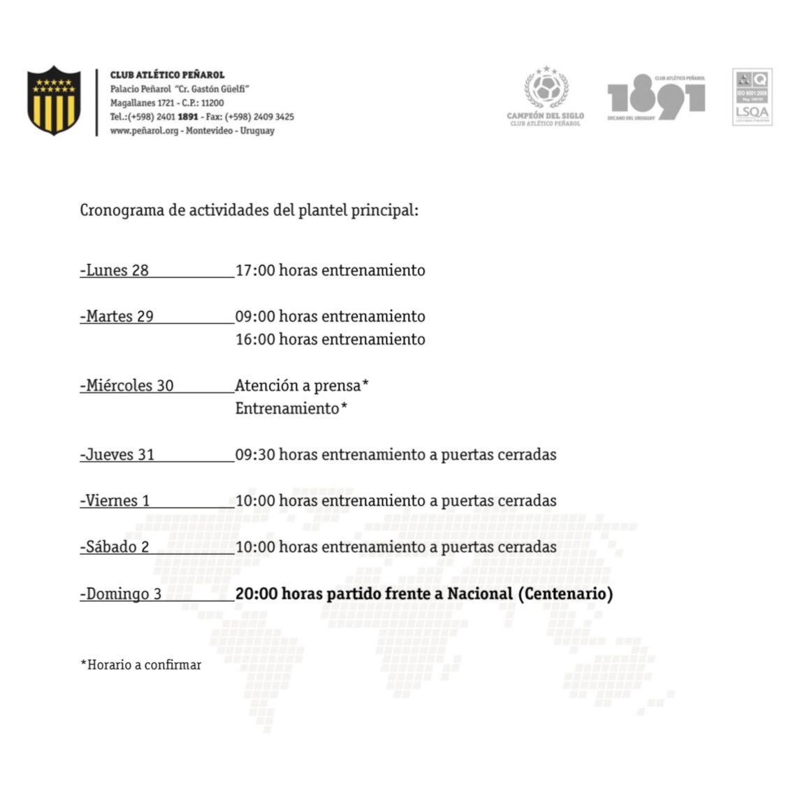 Cronograma de actividades