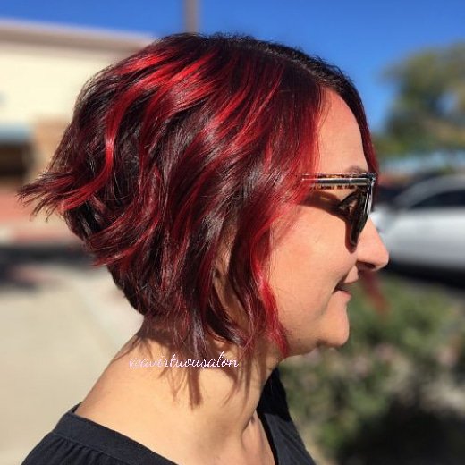 A Virtuous Salon On Twitter Boom Red Highlights Bob Haircut