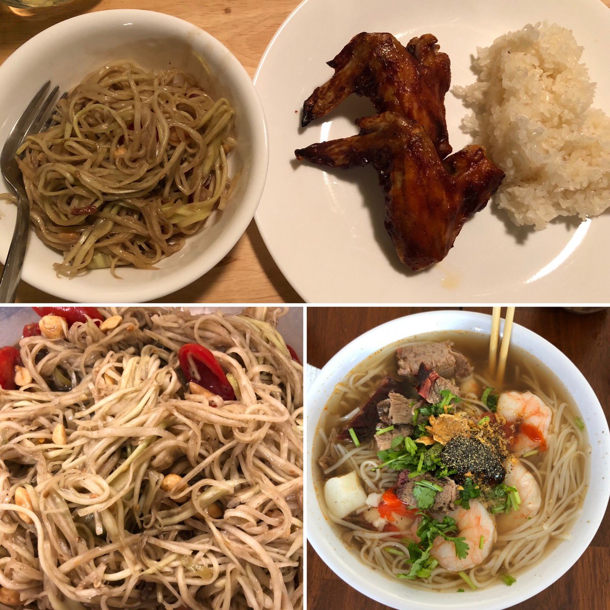 ThineyVang's tweet photo. โTwas a good weekend for delicious homemade eats. Papaya salad with wings and sticky rice and today some pho to warm the body and soul. #bejealous #hmongfood #allhomemade #lovinglife https://t.co/yJcQMGDKGY
