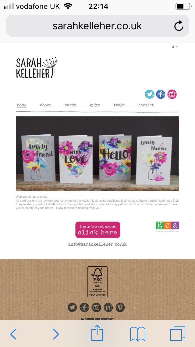 sarahkelleher.co.uk for a trade account