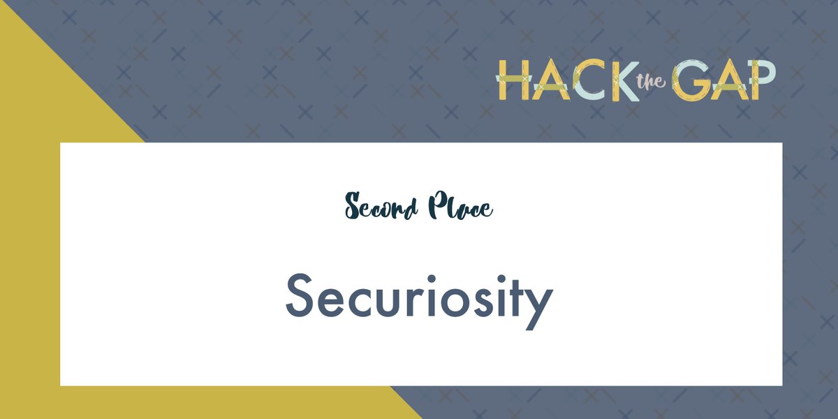 HackTheGap's tweet photo. Curious who came in 2nd place? Well, how about that... it's Securiosity! #HackTheGap https://t.co/E3gI59OchE