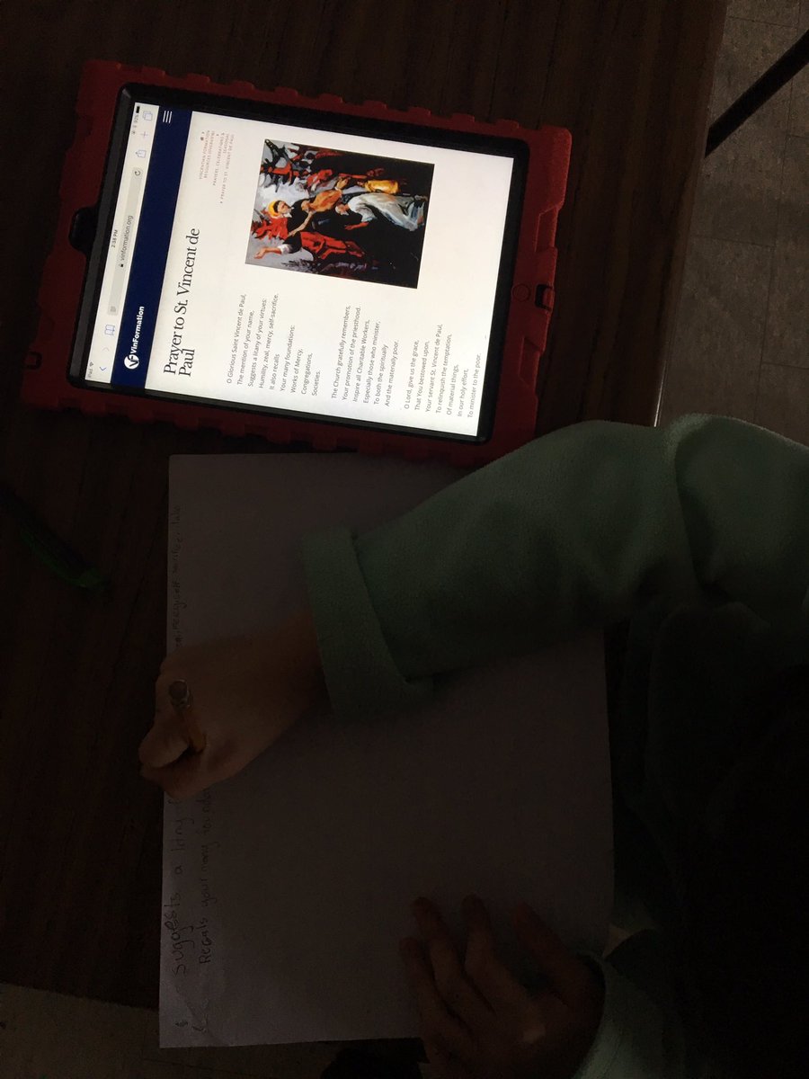 MsGrieco's tweet photo. Researching our saints for our Saint Project🙏🏼📝📔! Stay tuned for our final projects! #ourCatholicfaith #Saints #culminatingtask @stgabrielhcdsb @HCDSB https://t.co/0hKTWbBqg3