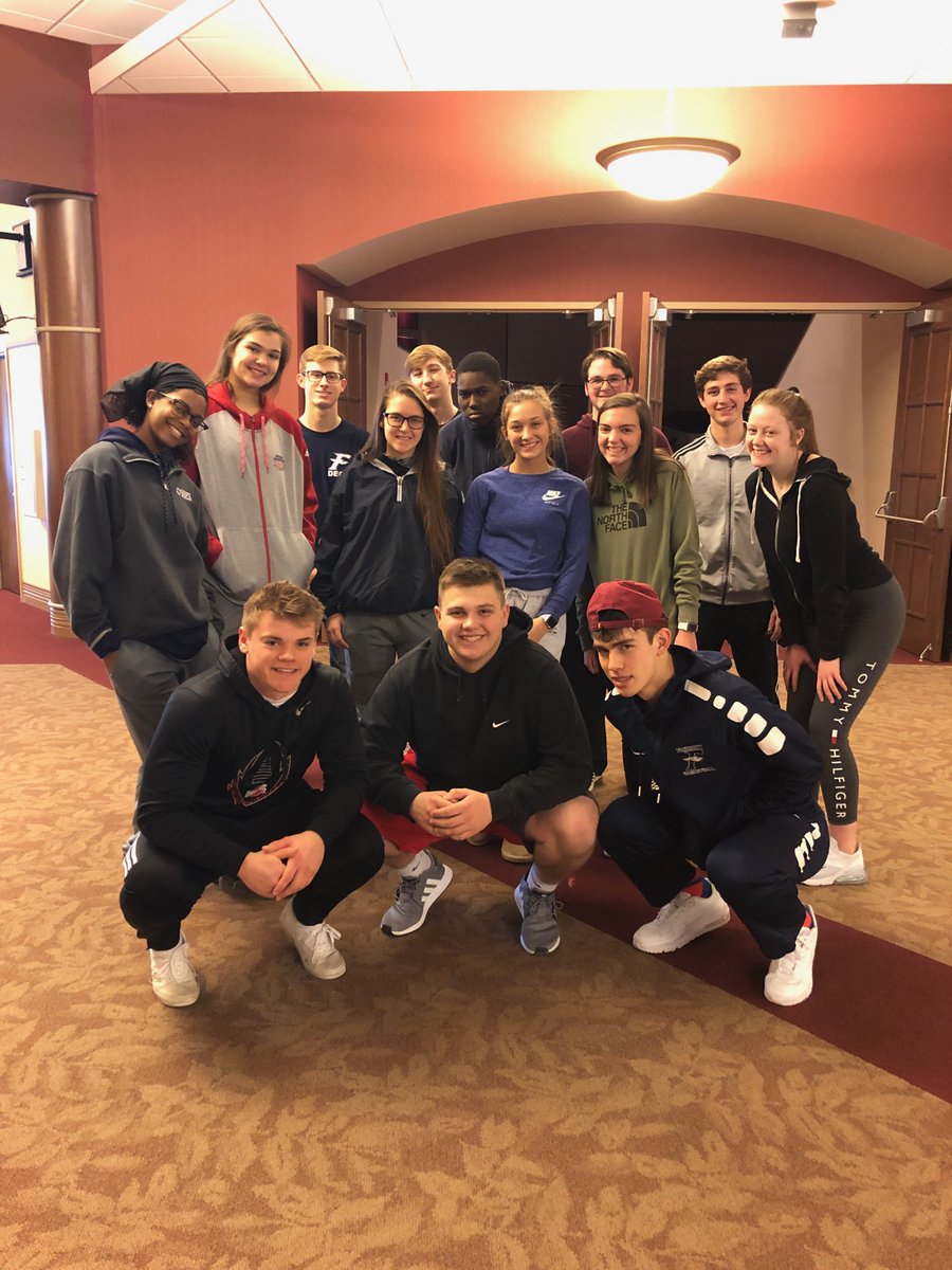 FairmontMktg's tweet photo. Thankful for these #HelpingHands setting up the facility for tomorrow's DECA District 4 competition. Chairs &amp; tables for over 400 competitors were moved in record time💪👊 #ReadyForIt https://t.co/DXHtG9mS0T