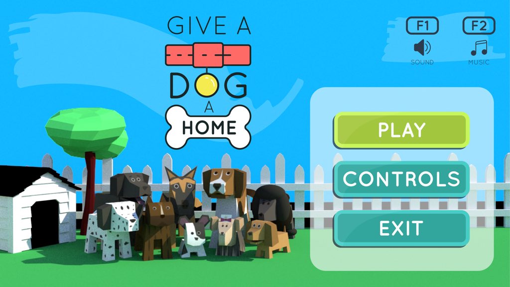 LaurenPraps's tweet photo. Survived #GGJ19🙌🏻 In theme with “what home means to you”, we made a 3D multiplayer game about adopting dogs to a loving home♥️ The object is to adopt as many dogs as possible in 2 mins by giving them the right treats 🦴🌭🍖 https://t.co/G8aDqeNrPD