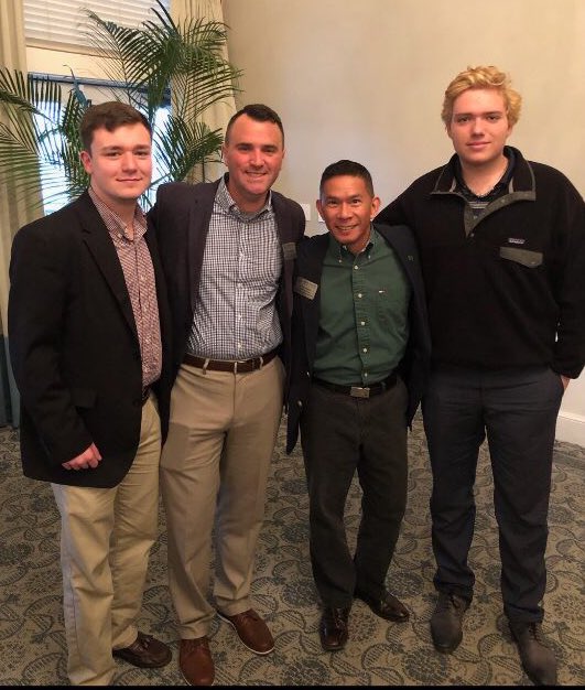 We had a great time this weekend working alongside the Grand High Zeta, strategically thinking about the future of Lambda Chi Alpha. Thank you @LambdaChiGHA for inviting us to join! 

Here are brothers Evan Brown, and Grant Minix with GHZ members Lenny Bendo, and Scott Jackson.